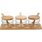 Table Porta Condimento 9X29X9Cm Borosilicato Transp 3Pç Com Suporte Table Porta Condimento 9X29X9Cm Borosilicato Transp 3Pç Com Suporte