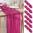 Table Runner Asee'm Cheesecloth 3m Fuchsia Boho Rustic x6 Table Runner Asee'm Cheesecloth 3m Fuchsia Boho Rustic x6