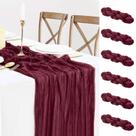 Table Runner BLUETOP Cheesecloth Gauze Burgundy 35x120cm, pacote com 6