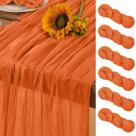 Table Runner DeZerlor, pacote com 6, laranja, 89x305 cm, gaze