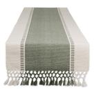 Table Runner DII Dobby Stripe, tecido 33x183cm, algodão e alcachofra