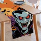 Table Runner, estampa de Halloween, vampiros e morcegos, 183x33cm Table Runner, estampa de Halloween, vampiros e morcegos, 183x33cm