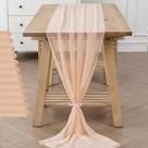 Table Runner flohar Chiffon 29x300cm Sheer Romantic Peach