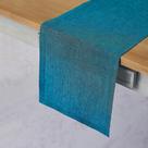 Table Runner Solino Home Athena 36 x 14 polegadas de linho azul-petróleo