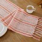 Table Runner Wracra Fall Linen Farmhouse 183 cm com borlas manuais Table Runner Wracra Fall Linen Farmhouse 183 cm com borlas manuais