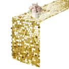 Table Runner Yblut Gold Sequin 30 x 275 cm para festa de casamento Table Runner Yblut Gold Sequin 30 x 275 cm para festa de casamento