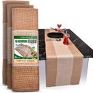 Table Runners FIBEUSION Burlap 14x72cm, pacote com 6 listras brancas