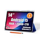 Tablet Callsky-Pro Android 15 de 14 polegadas 16 GB de RAM 256 GB de ROM