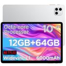 Tablet Callsky-Tab Android 14 10.1" 12 GB RAM 64 GB ROM branco