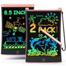 Tablet de escrita LCD bravokids 8,5 polegadas, pacote com 2 unidades com caneta rosa