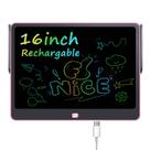 Tablet de escrita LCD recarregável de 16" QIAOBUQI rosa