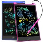 Tablet de escrita LCD TECJOE Colorful Doodle de 10 polegadas, pacote com 2 unidades para crianças