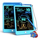 Tablet de escrita LCD TEKFUN de 10 polegadas azul+azul para crianças de 3 a 12 anos