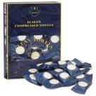 Tablet de toalha comprimido FCaeon 9x7,5 cm, pacote com 100 unidades, embalado individualmente