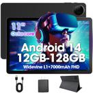 Tablet DigiLand 2025 Android 14 11 polegadas 12 GB RAM 128 GB cinza