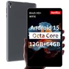 Tablet HAOVM M8 2025 Android 15 8 polegadas 12 GB+64 GB 2 TB cinza