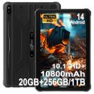 Tablet HOTWAV R10 Pro robusto de 10,1 polegadas 20 GB de RAM 256 GB Android 14