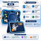 Tablet Infantil 7 Polegadas Android WiFi 64GB 4GB RAM Capa Antichoque Controle Parental VTR Eletronics Azu