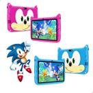 Tablet Infantil Sonic Azul 7 polegadas WiFi com Controle Parental, Jogos Educativos, Câmera e Capa Resistente Ideal para Crianças Desenho Estudar