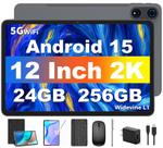 Tablet JJGJ 12 polegadas Android 15 24 GB RAM 256 GB de armazenamento