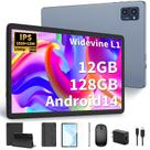 Tablet JJGJ Android 14 10 polegadas 12 GB RAM 128 GB Armazenamento 1 TB