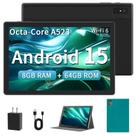 Tablet Ruufuuxy Android 15 de 10 polegadas 8 GB de RAM 64 GB de ROM de 1 TB