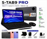 Tablet S-Tab9 Pro 11 Polegadas 12GB RAM 256GB Android 12 Wi-Fi 5G ComTeclado Mouse Caneta COR:Dourado Tablet S-Tab9 Pro 11 Polegadas 12GB RAM 256GB Android 12 Wi-Fi 5G ComTeclado Mouse Caneta COR:Dourado