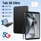 Tablet STQC Tab 26 Ultra 10,1 polegadas 16 GB+1 TB 5G Dual SIM preto