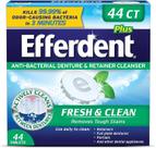 Tabletas de Limpieza Efferdent para Aparatos Dentales y Retenedores 44x5