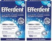 Tabletes Limpadoras para Dentadura Efferdent Deep Clean, Pacote com 252