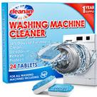 Tablets de limpeza para máquina de lavar roupa Cleaan, pacote com 24