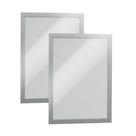 Tablóide prateado durável Duraframe com moldura magnética, 11 x 17 cm, pacote com 2 Tablóide prateado durável Duraframe com moldura magnética, 11 x 17 cm, pacote com 2