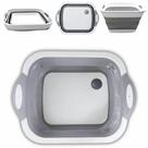 Tábua Bacia Multifuncional Retrátil de Silicone, Tábua de Corte, Bacia, Escorredor e Cesto para Frutas, Segura para Sua Cozinha
