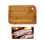 Tábua Bambu Para Carnes Legumes E Frutas Com Alça Silicone - Clink