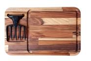 Tábua Beef Com Tridente Garra Bull Segurar e Cortar Carne Tábua Beef Com Tridente Garra Bull Segurar e Cortar Carne