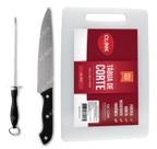 Tabua Churrasco Faca Chaira Amolador Açougueiro Carne Gourmet