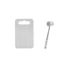 Tabua Corte Inox 24x15cm e Martelo de Carne Batedor 2un