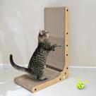 Tábua de arranhar Cat Scratcher PETKARAY em forma de L com brinquedo de bola Tábua de arranhar Cat Scratcher PETKARAY em forma de L com brinquedo de bola