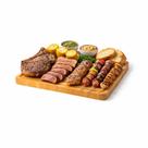 Tabua de bamboo para churrasco 40x34cm