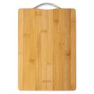 Tábua De Bambu Retangular Grande Com Alça 36x26 Cm Para Cortar Carne Legumes