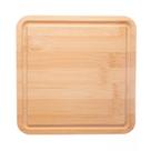 Tábua De Bambu Square 17x1cm Lyor Servir Petiscos Quadrada Com Cava Buffet