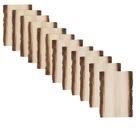 Tábua de Basswood com Borda Natural 1,75 cm x 1823 cm x 28 cm, Kit com 12 Peças