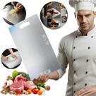 Tábua de Carne Aço Inox Titânio Para Cozinha Churrasco Carnes Legumes 46 x 30