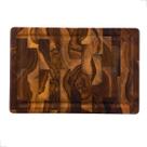 Tábua De Churrasco Carnes com Canaleta Madeira Teca Premium 44x29,5cm