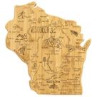 Tábua de cortar e servir Totally Bamboo Wisconsin State Tábua de cortar e servir Totally Bamboo Wisconsin State