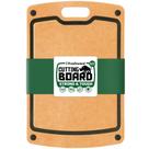 Tábua de cortar Freshware Wood com sulcos de suco 37x28cm Sem BPA