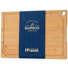 Tábua de cortar Hiware Extra Large Bamboo 45x30cm com Juice Groove