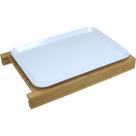 TÁBUA DE CORTE 1 GAVETA COLETORA PLASTICO HOME&CO RETANGULAR BAMBU 4x36x26cm NATURAL