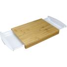 Tábua De Corte 2 Gavetas Coletoras Plastico Home&co Retangular Bambu 4x38x25cm Natural