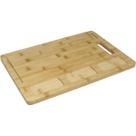 Tábua De Corte 3 Reservatorios E Sulco Bambu 1x38x27 Natural